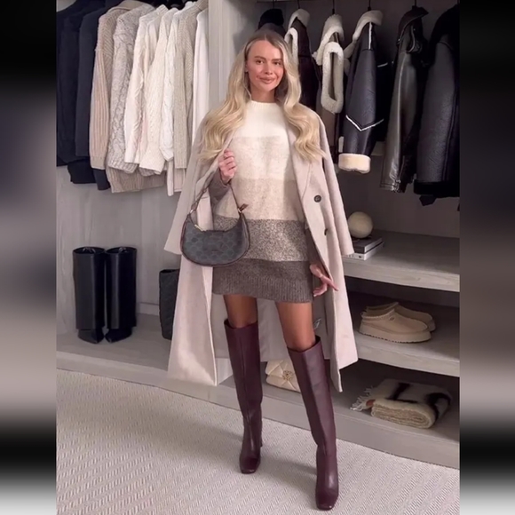 Zara Oversized Long Sweater Tunic Cream Size XS - Picture 4 of 14